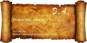Dominus Anna névjegykártya